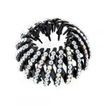 Black, crystal bun holder